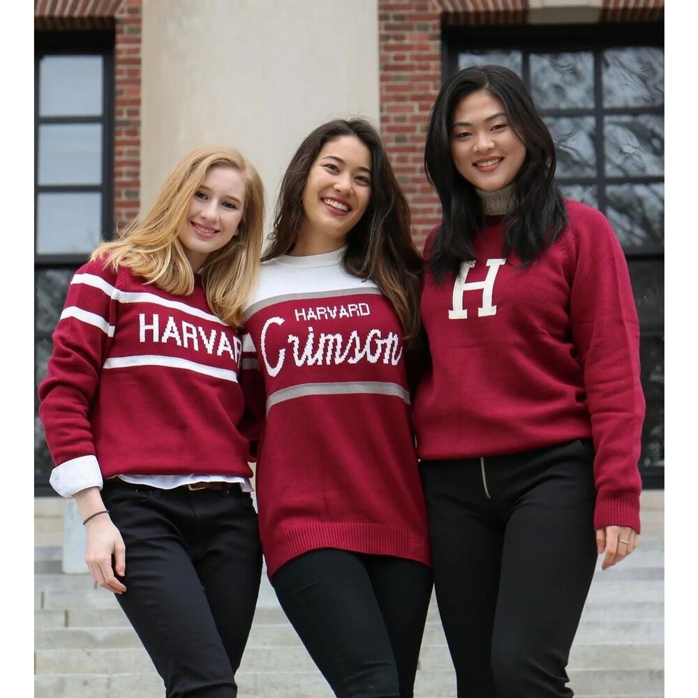 Hillflint Harvard Crimson Vintage Inspired Tailgate Sweater Size Large - Picture 6 of 9